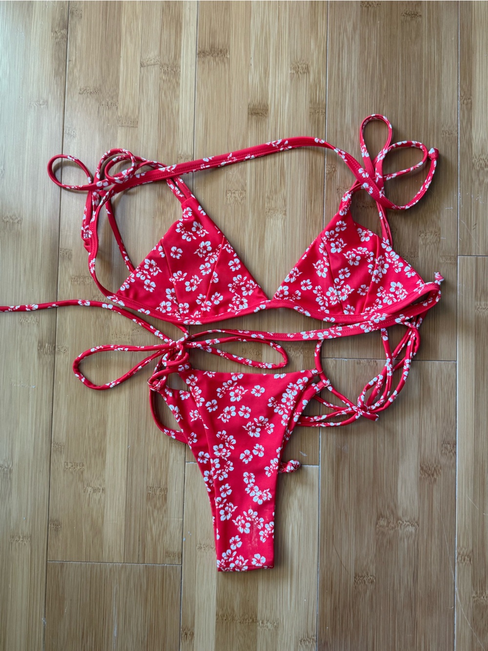 Kulani Kinis Orange Swirl, Red Floral & Blue Purple Retro Bikini Set - Picture 7 of 7